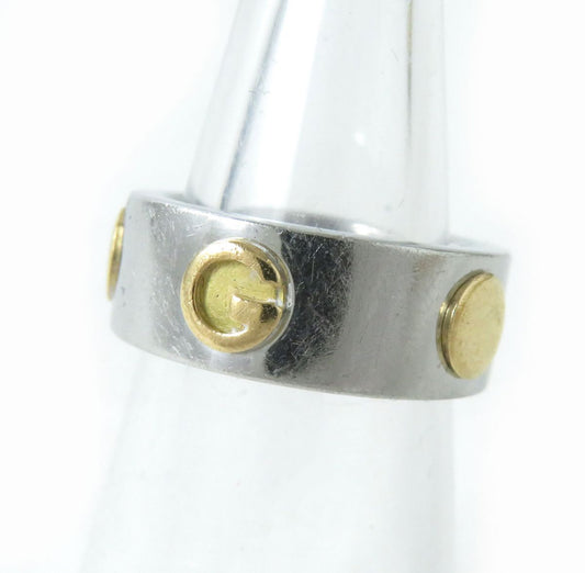 Luxury Gucci Trending 2025 Inox Metal Band Ring G Logo Silver Gold