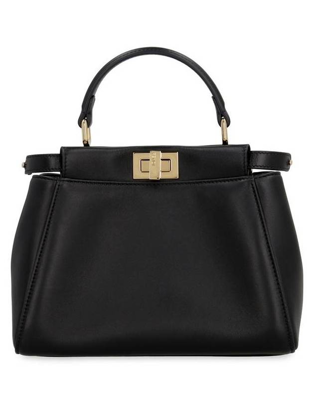 Luxury Fendi Peekaboo Iconic Small Tote Bag Black