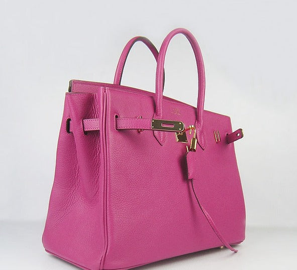 Luxury Hermes Birkin 35cm Togo Leather Handbags Peach Golden