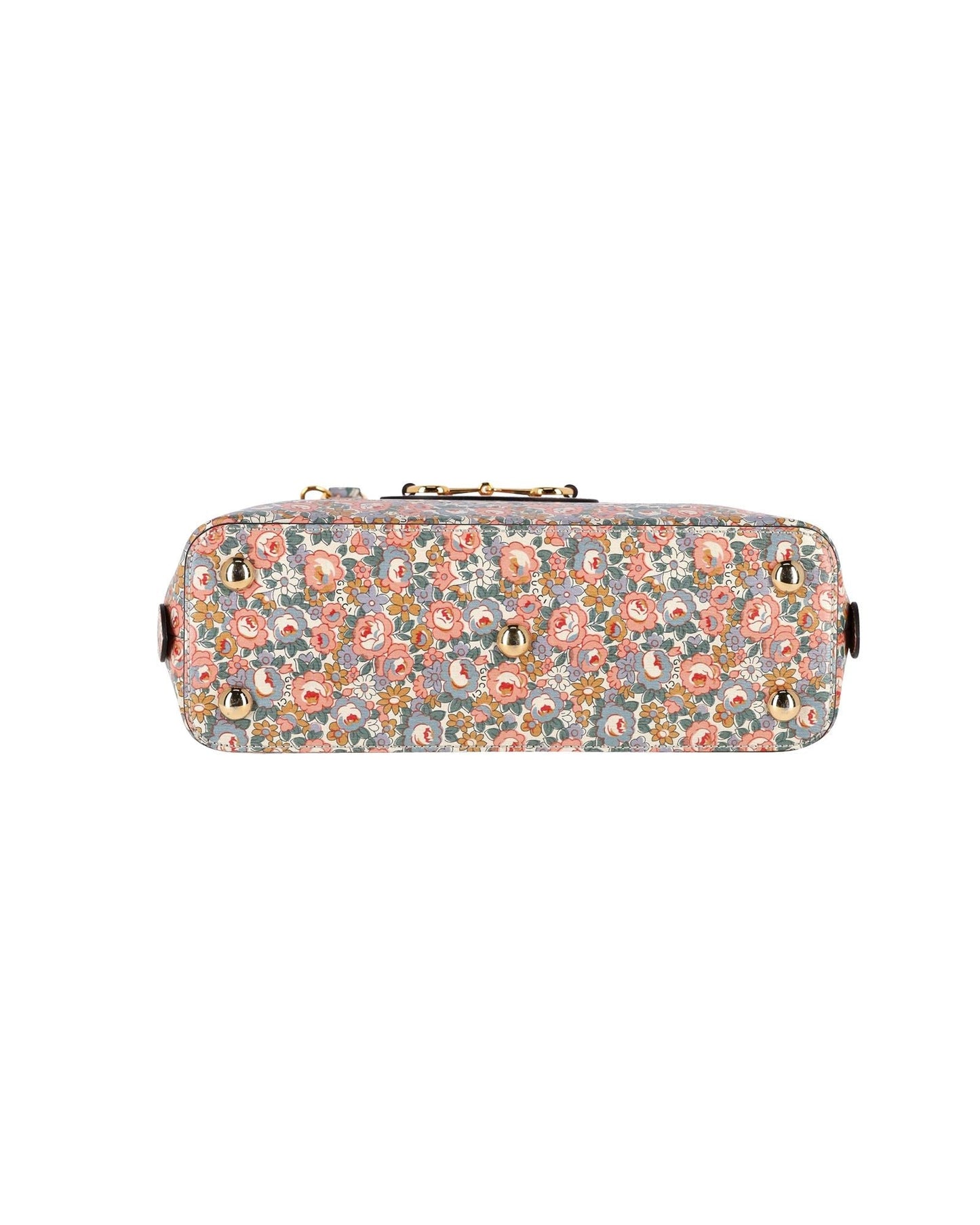 Luxury Gucci Trending 2025 1955 Horsebit Liberty London Floral Tote Bag in Multicolor Leather