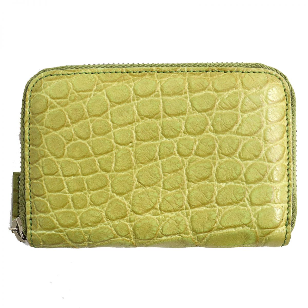 Luxury Gucci Trending 2025 Crocodile Leather Zip Coin Wallet
