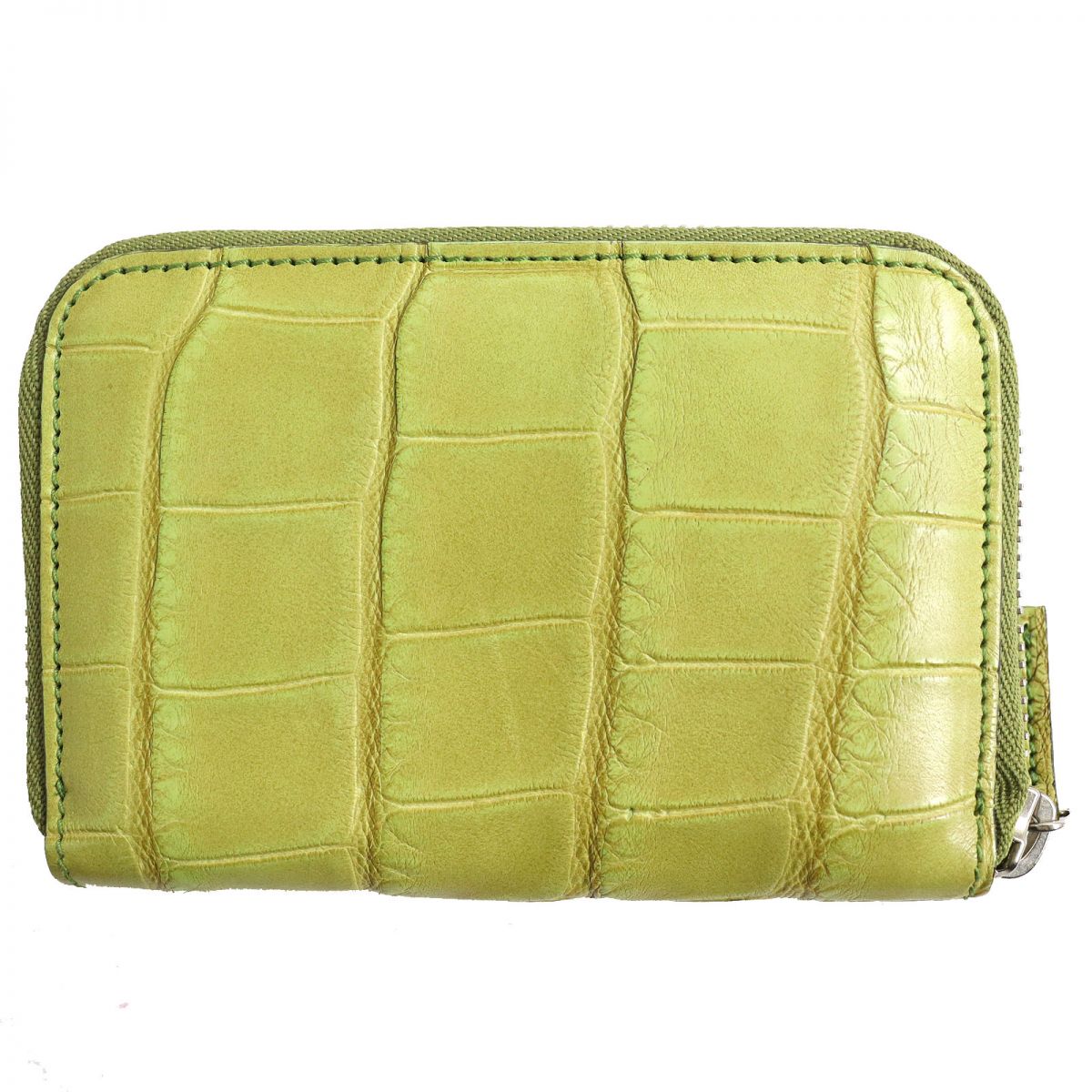 Luxury Gucci Trending 2025 Crocodile Leather Zip Coin Wallet