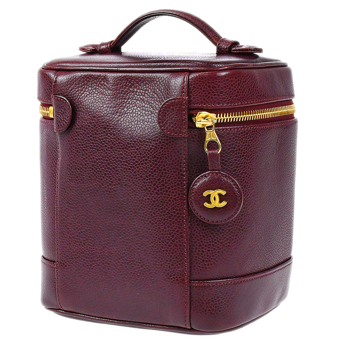 Luxury Chanel 1994-1996 Timeless Vanity Handbag Bordeaux Caviar