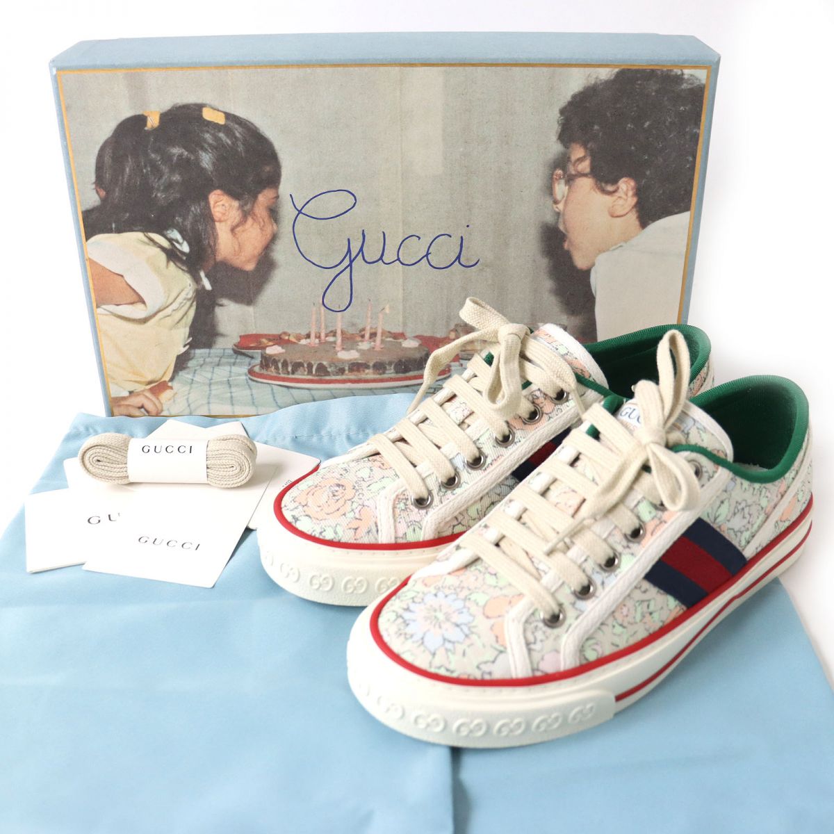 Luxury Gucci Trending 2025 Tennis 1977 Liberty Floral Sneakers