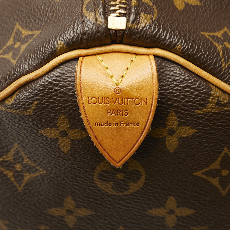 Louis Vuitton Monogram Speedy 35 Handbag M41524 Brown PVC Leather  Louis Vuitton