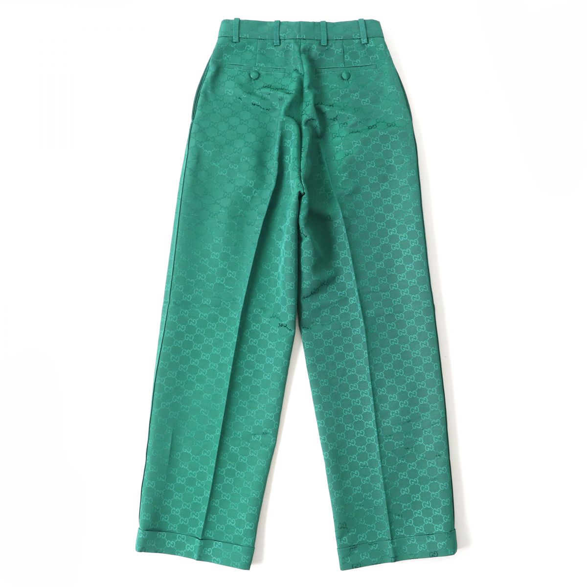Luxury Gucci Trending 2025 GG Canvas Pants Slacks Green 36