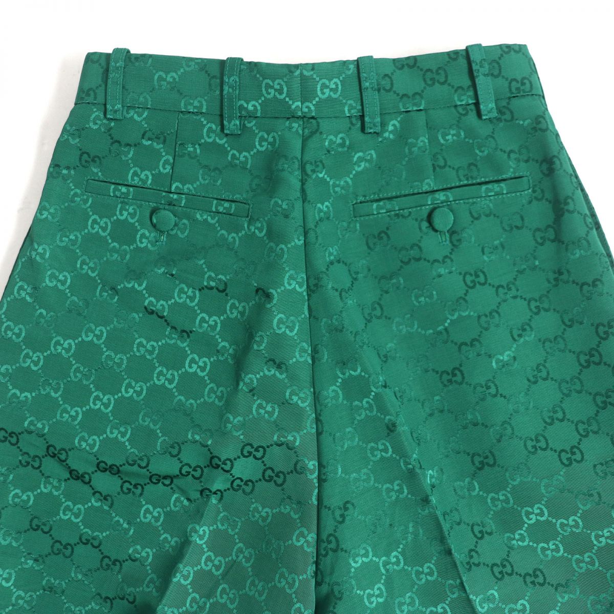 Luxury Gucci Trending 2025 GG Canvas Pants Slacks Green 36