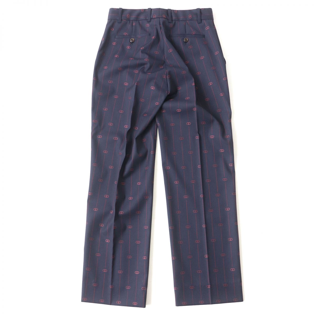 Luxury Gucci Trending 2025 Interlocking G Trousers 38 Navy Red