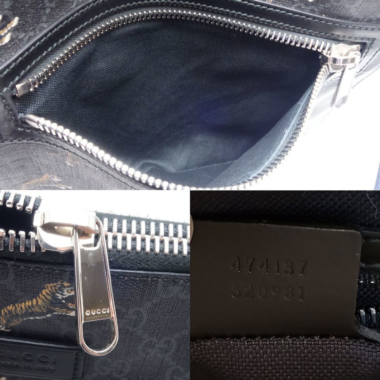 Gucci Tiger  Canvas Shoulder Bag ()