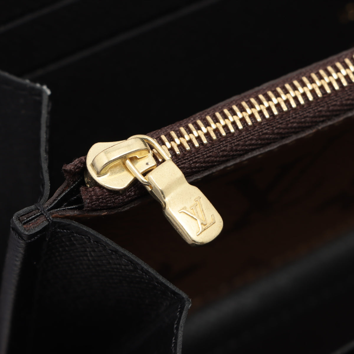 Louis Vuitton Monogram Reversee Portfolio Clemence M82336 Black X Brown Round  Wallet