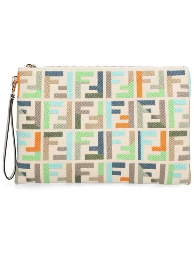 Luxury Fendi FF Logo Clutch Bag
