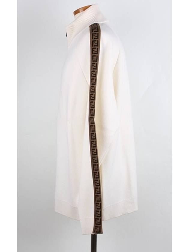Luxury Fendi FF logo wool zip up cardigan 56