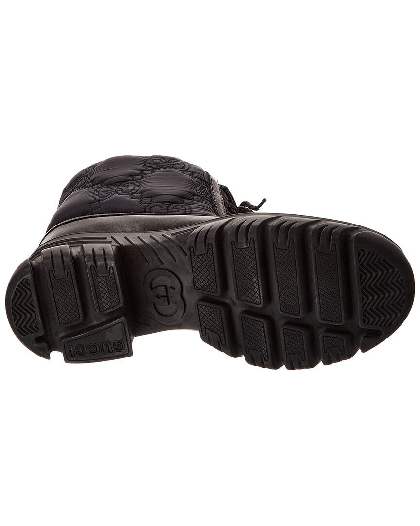 Gucci Quilted Nylon & Leather Boot
