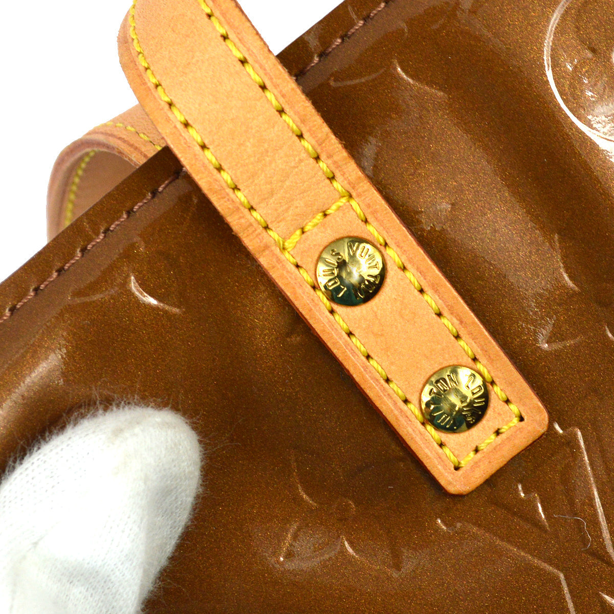 Louis Vuitton 2004 Bronze Monogram Vernis Reade PM M91146