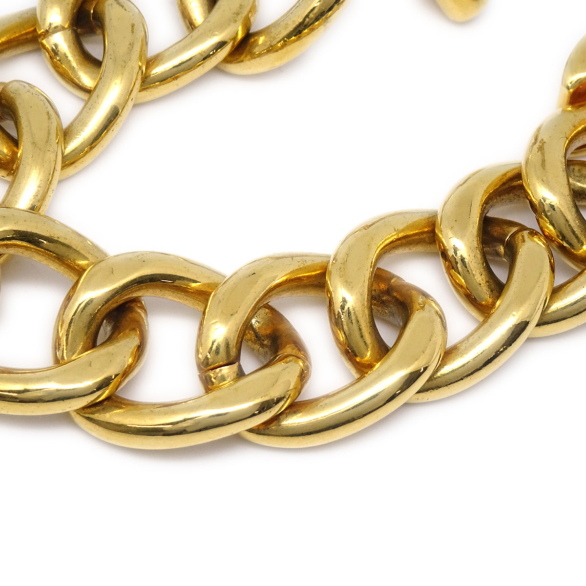 Luxury Chanel 1996 Turnlock Gold Chain Bracelet 96A