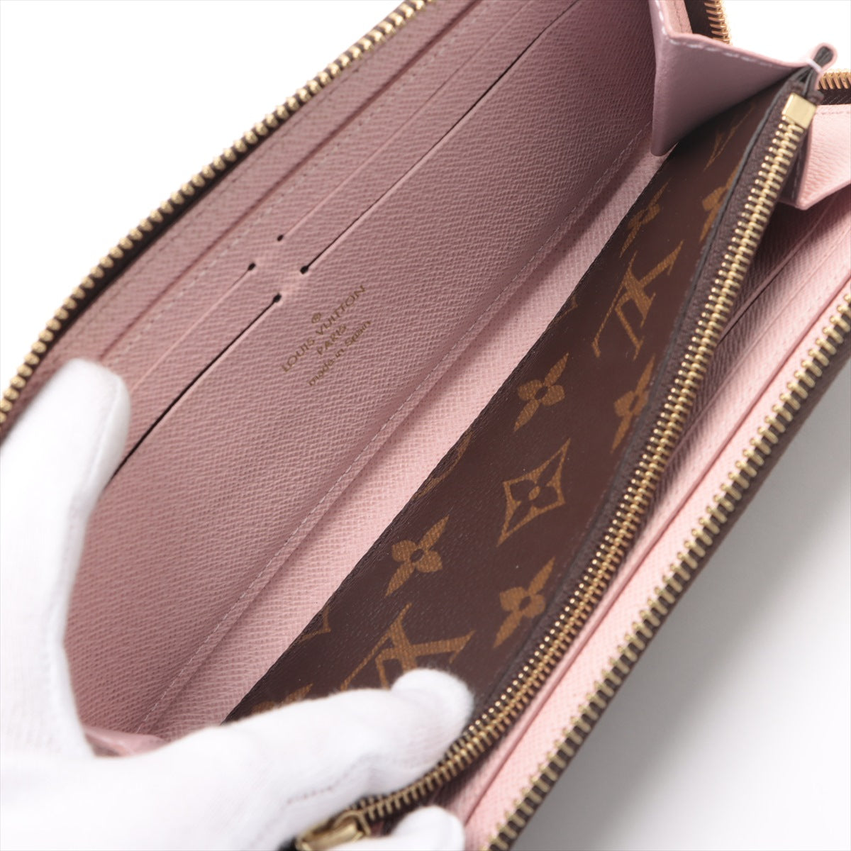 Louis Vuitton Monogram Portfolio Clemence M61298 Rose Valerie Round  Wallet