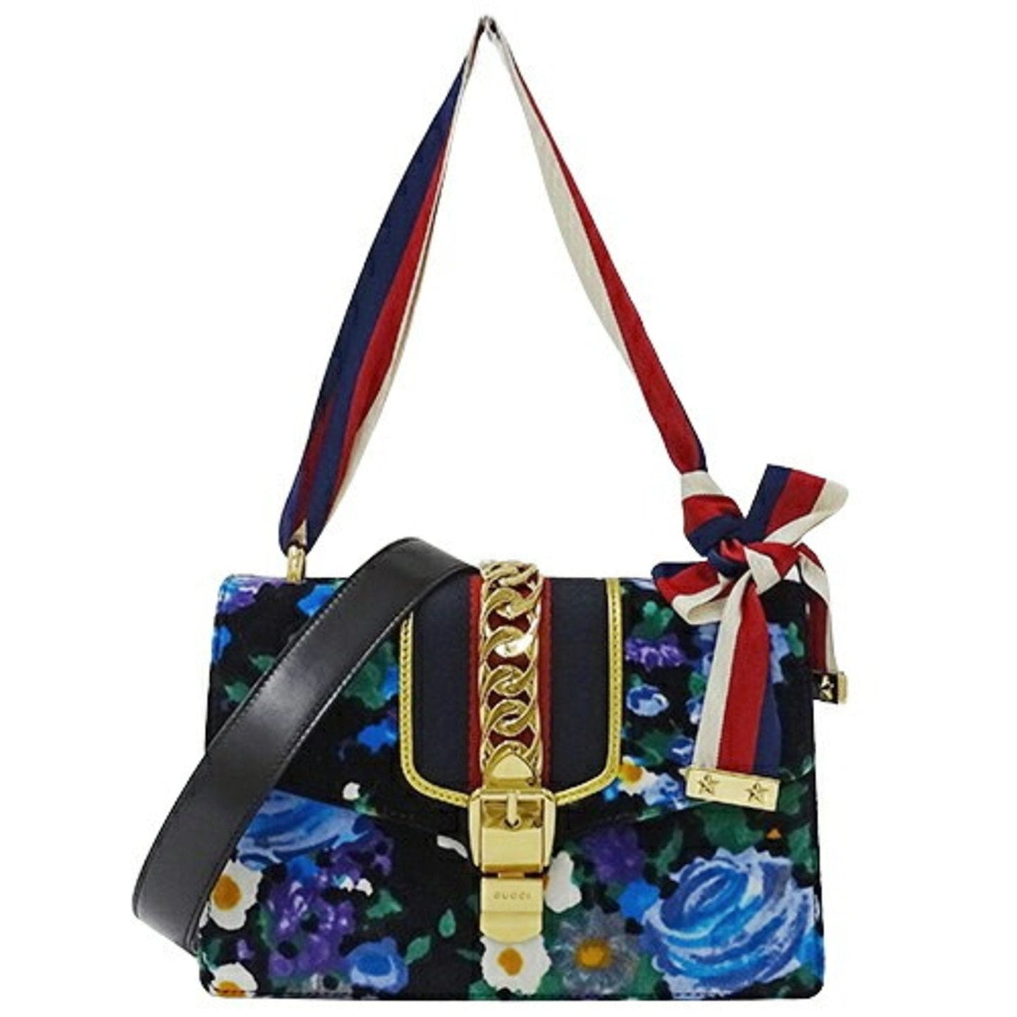 Gucci Sylvie  Velvet Shoulder Bag ()