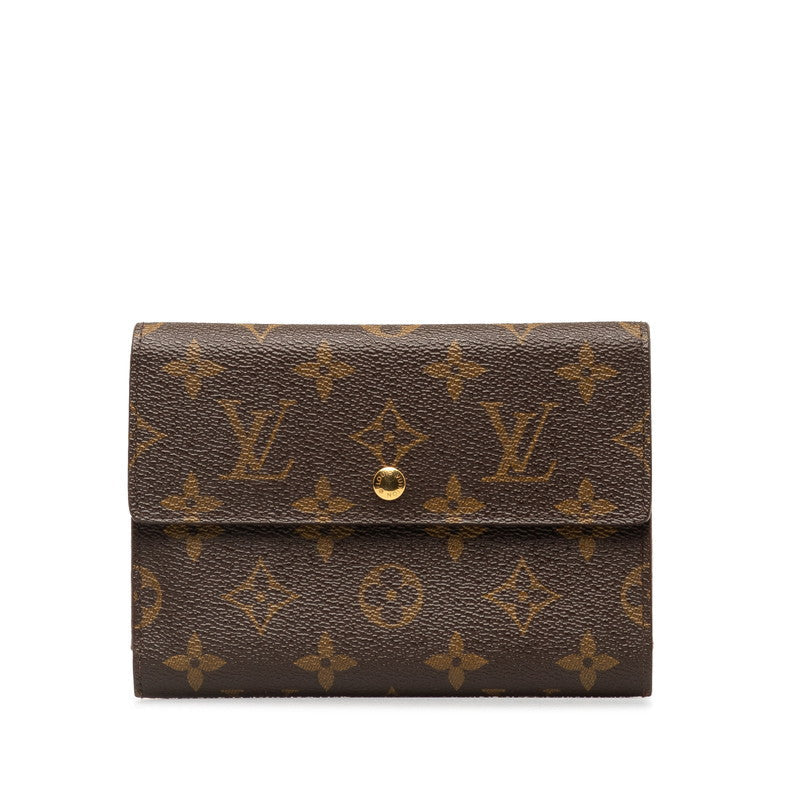 Louis Vuitton Monogram Porte Trezor Etui Papier Long Wallet M61202 Brown PVC Leather  Louis Vuitton  Trezor