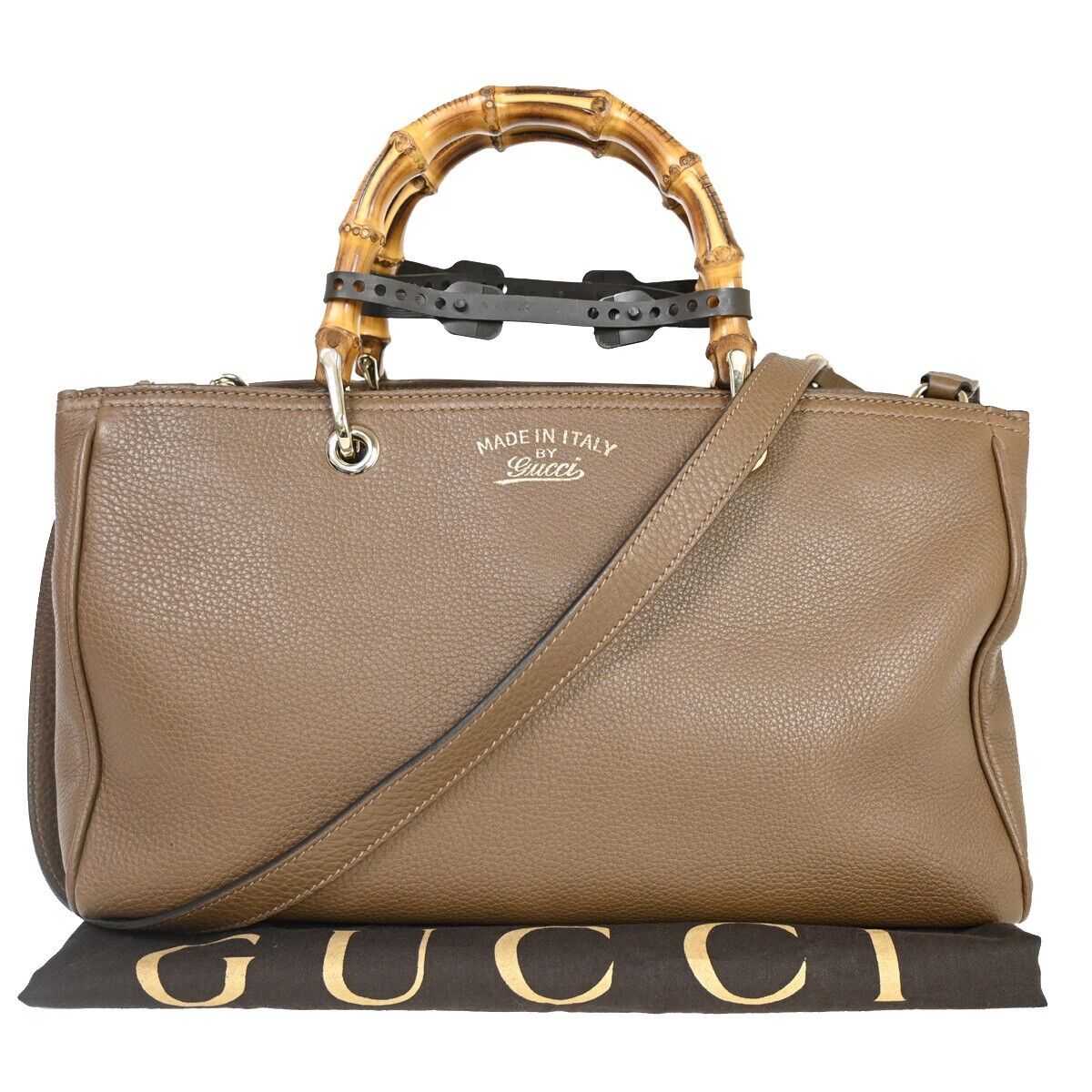 Gucci Bamboo  Leather Tote Bag ()