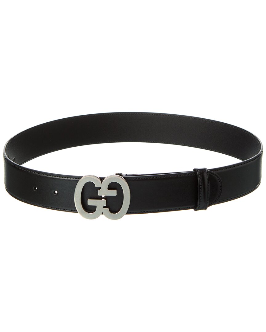 Gucci GG Buckle Wide Leather Belt