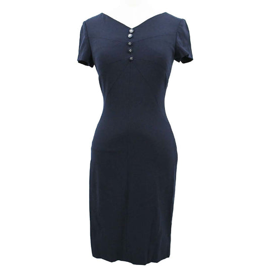 Luxury Chanel 1996 Spring CC-button fitted dress #36