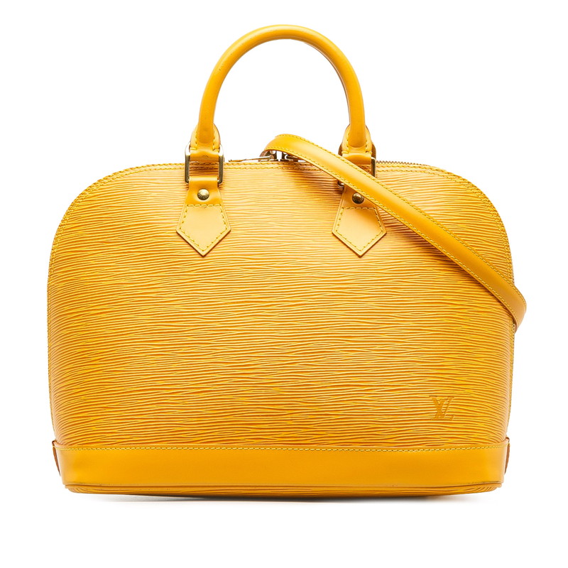 Louis Vuitton Epi Alma Handbag M52149 Tasili Yellow Leather  Louis Vuitton