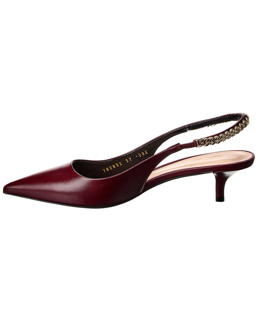 Gucci Signoria Leather Slingback Pump