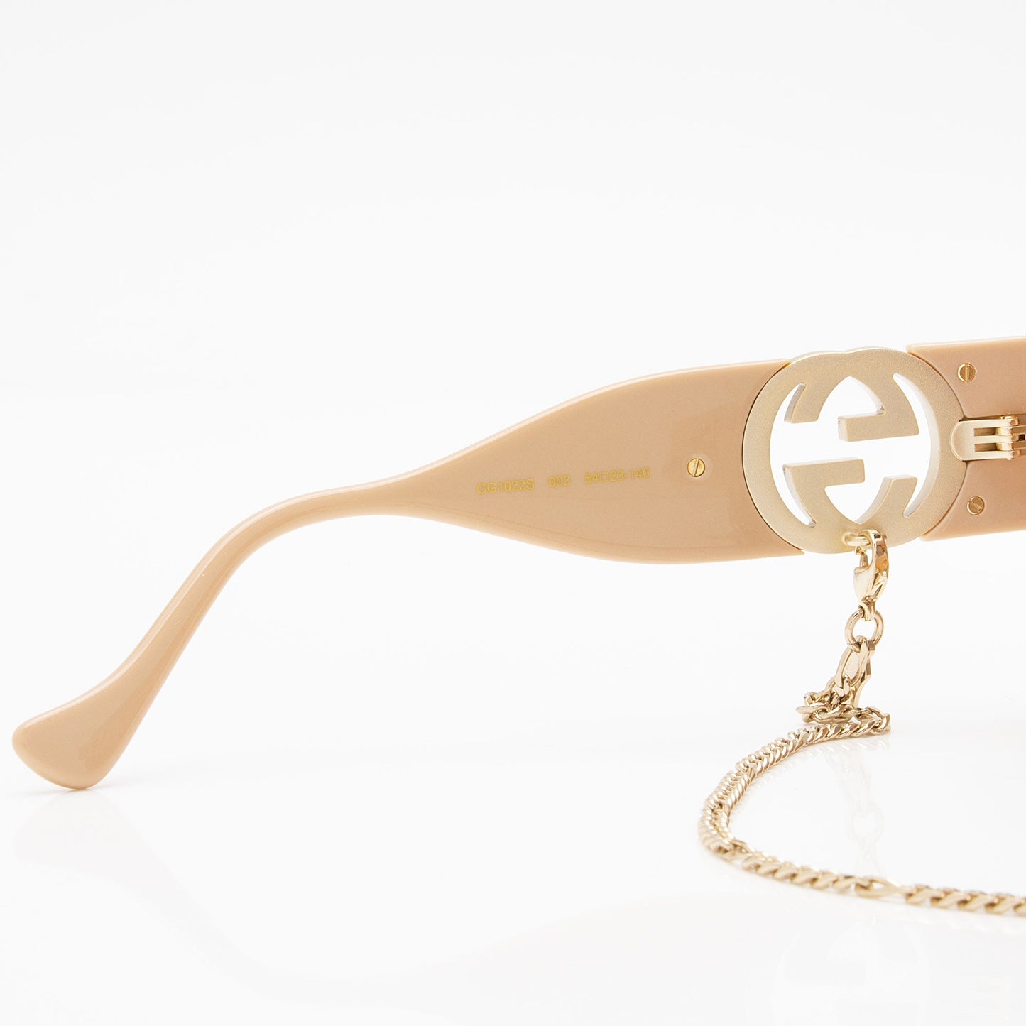 Luxury Gucci Trending 2025 Interlocking G Chain Square Sunglasses