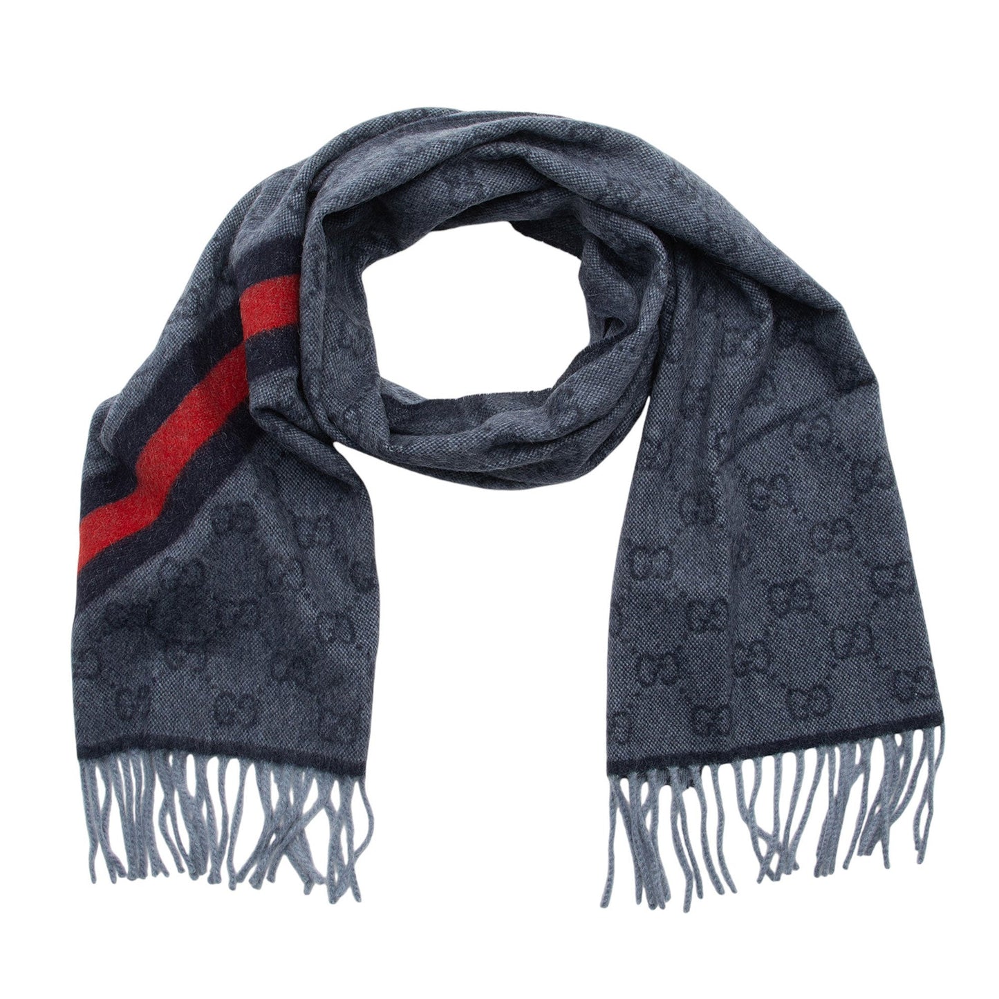 Gucci Wool Angora GG Web New Nikky Scarf