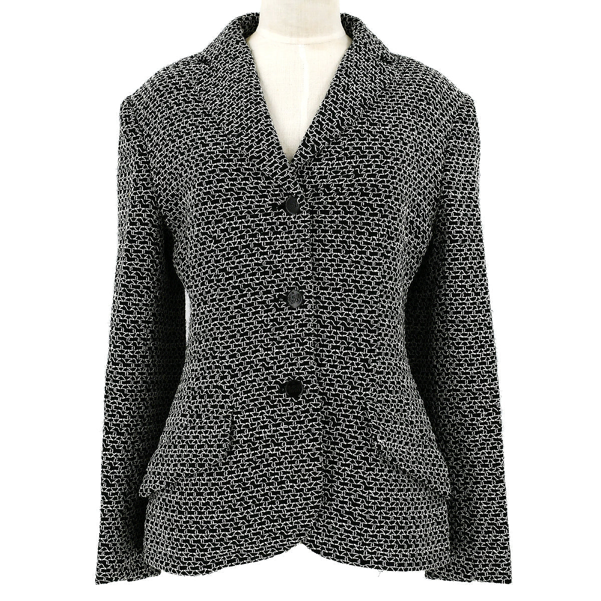 Luxury Chanel 1998 Spring single-breasted tweed blazer #40