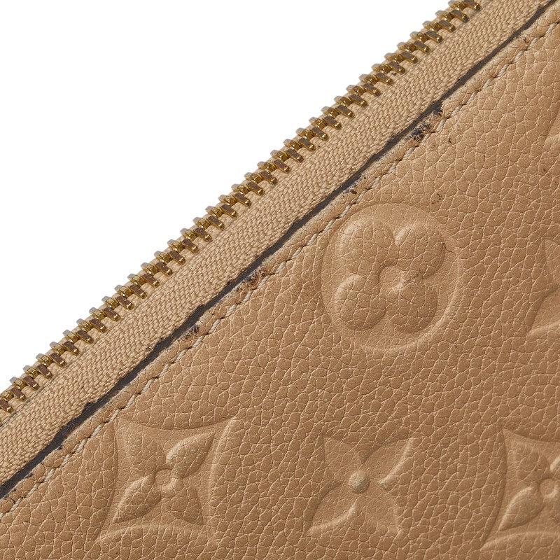 Louis Vuitton Monogram Amplant Portefolio Clemence Long Wallet M60173 Dune Beige Leather  Louis Vuitton