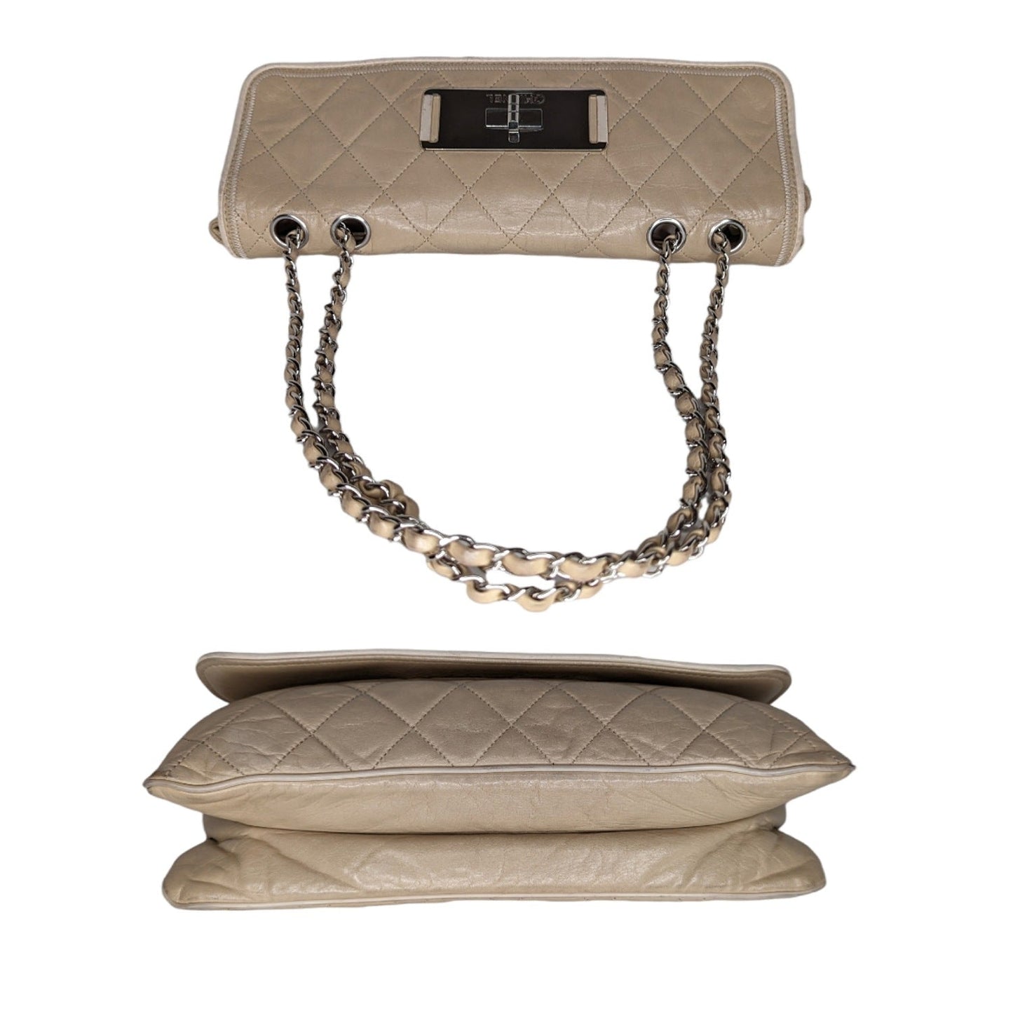 Luxury Chanel bag Beige Mademoiselle East-West Flap