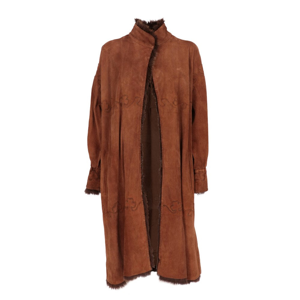 Luxury Fendi Suede Double Layer Coat - '70s