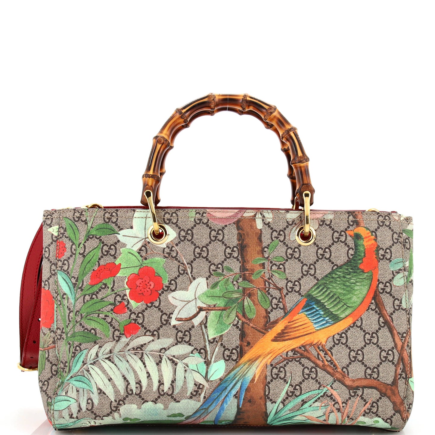 Luxury Gucci Trending 2025 Bamboo Shopper Tote Tian Print GG Coated Canvas Medium