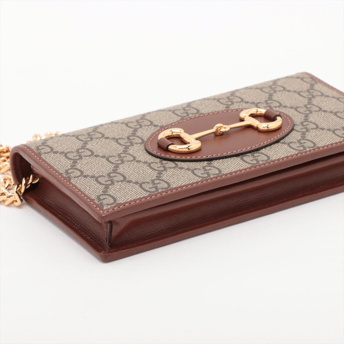 Gucci GG Supreme PVC & leather Chain Wallet