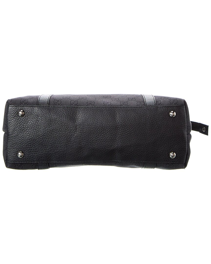 Gucci Black GG Canvas Tote