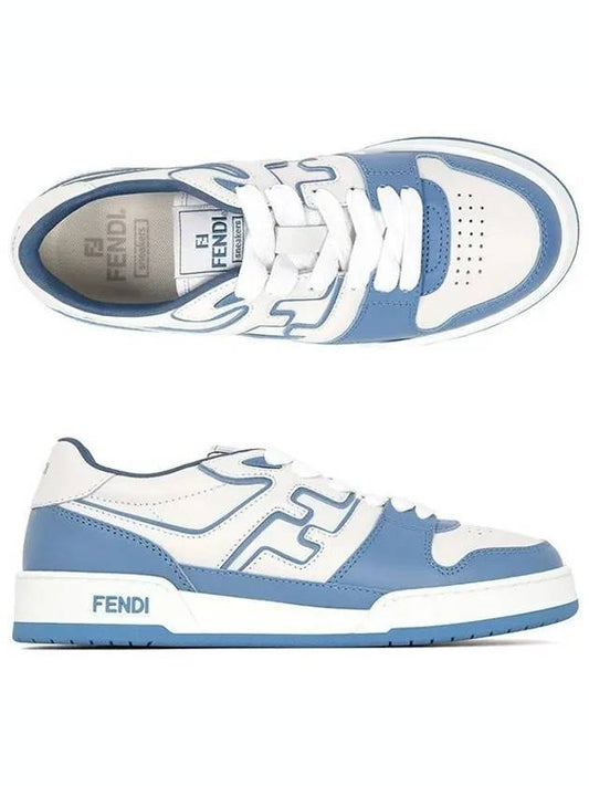 Luxury Fendi Match Low Top Sneakers Light Blue