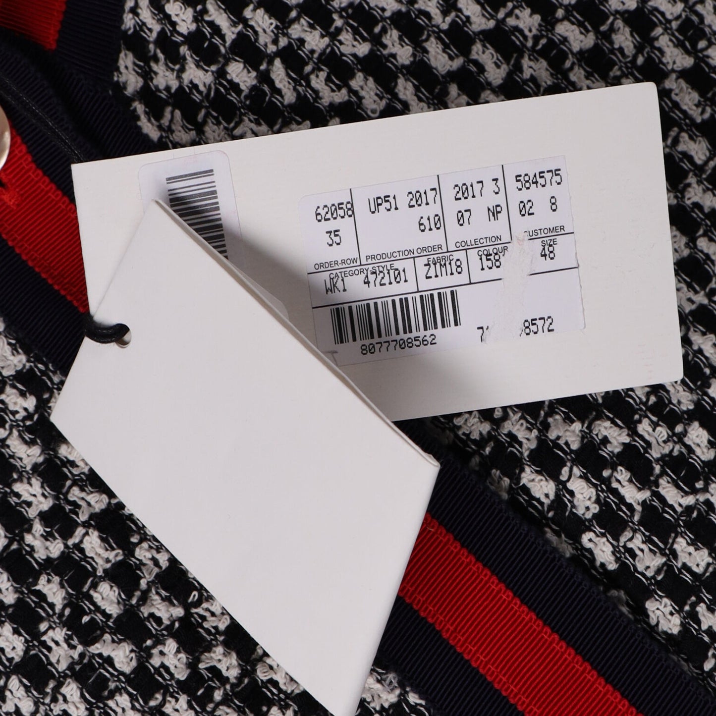 Gucci Oversized Web Tweed Waistcoat In Multicolor Cotton