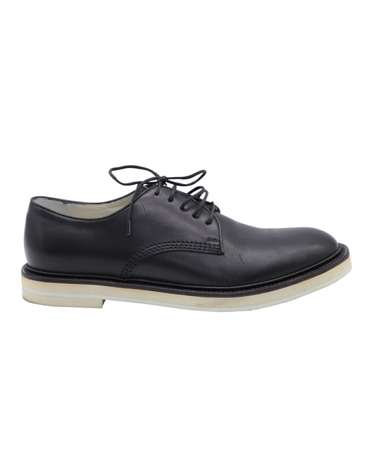 Luxury Gucci Trending 2025 Lace-Up Derby Shoes in Black Leather