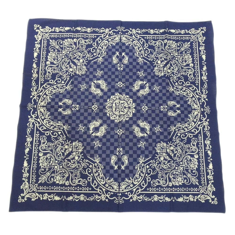 Louis Vuitton MP3425 Cotton Navy Bandana Small