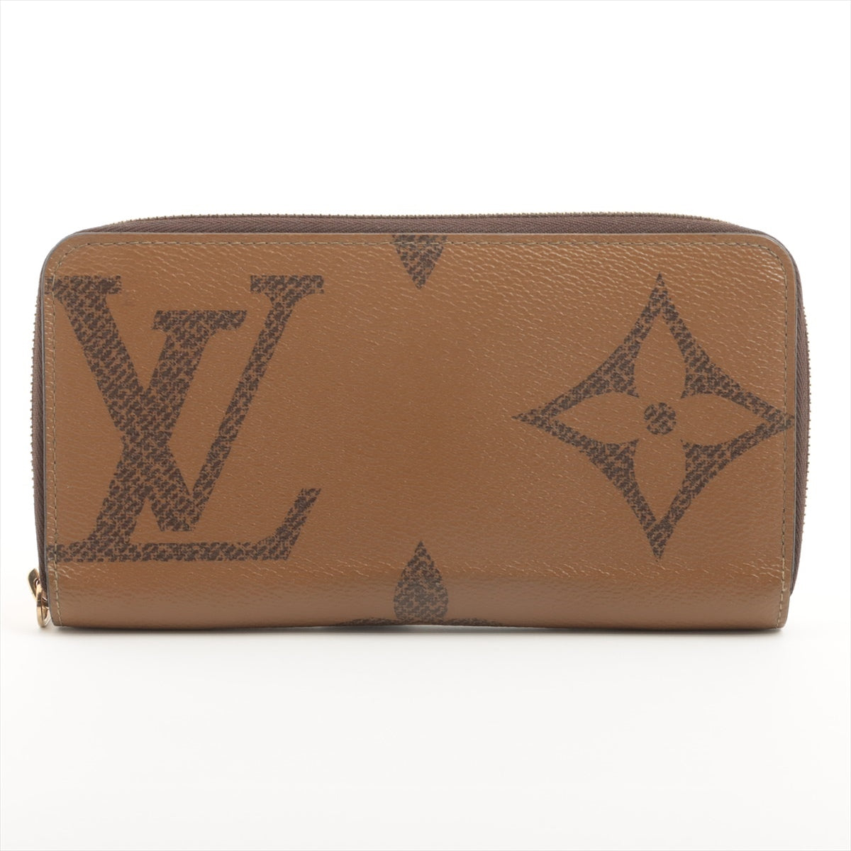 Louis Vuitton Giant Monogram Reversee Zippie Wallet M69353 Black X Brown Round Zip Wallet