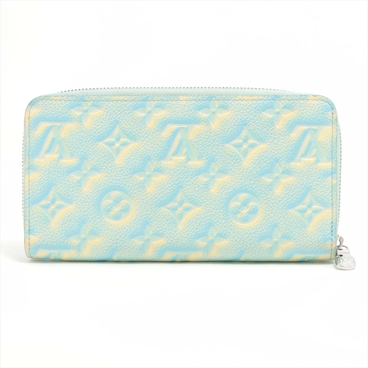 Louis Vuitton Monogram Amplant  Wallet M81466 Blue Round Zip Wallet