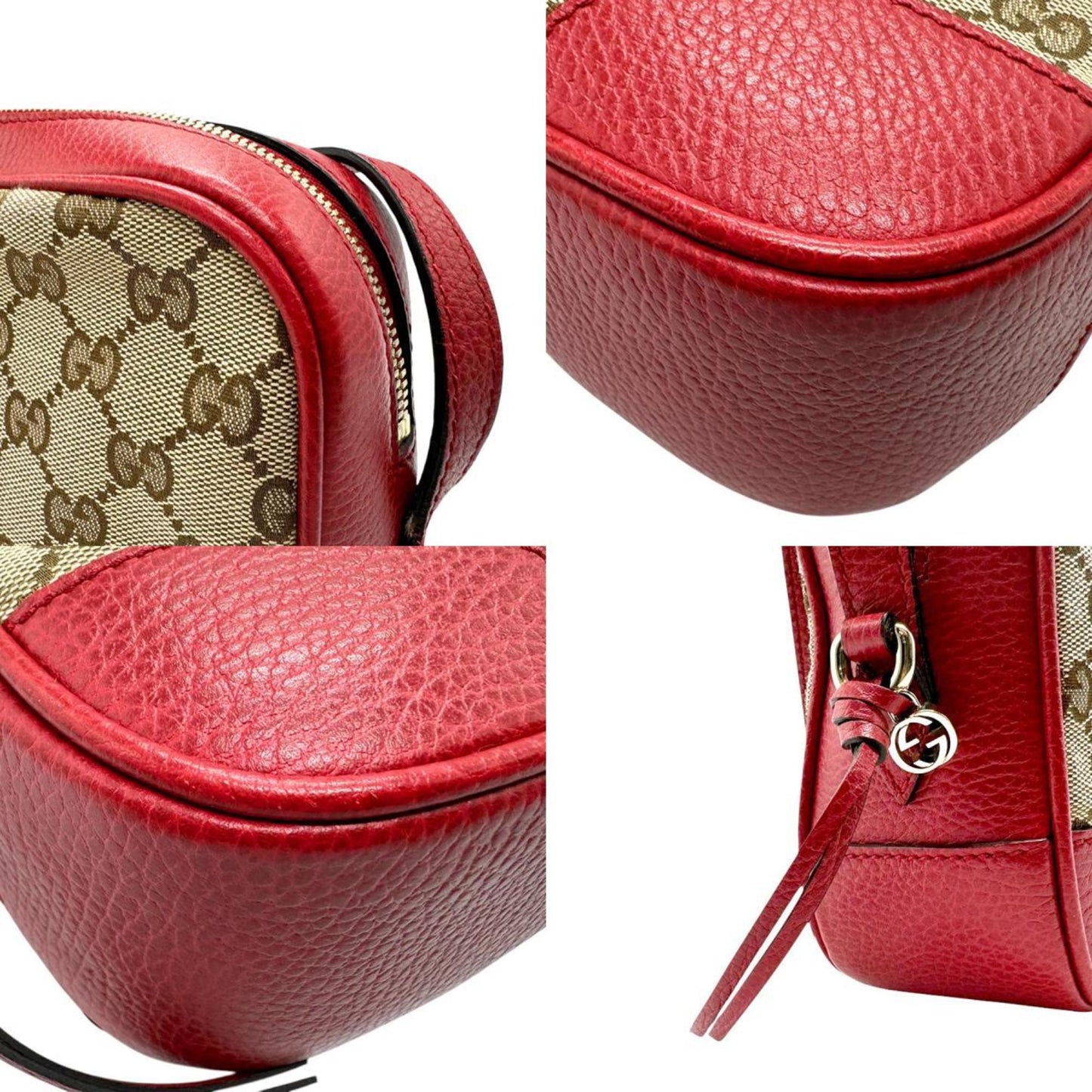 Gucci   Color Gg Canvas Leather Shoulder Bag