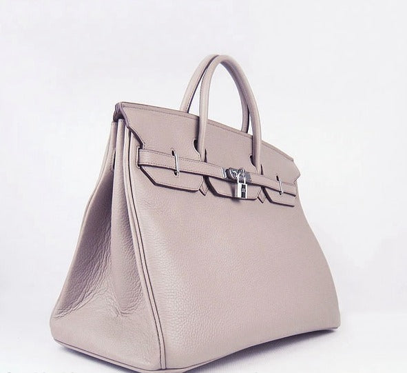 Luxury Hermes Birkin 35cm Togo Leather Handbags 6099 Grey Silver