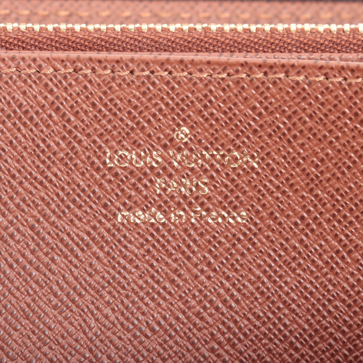 Louis Vuitton Monogram  Wallet M42616 Brown Round Zip Wallet