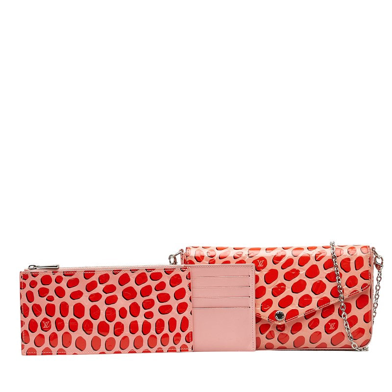 Louis Vuitton Monogram Vernis Jungle Pochette Felice Shoulder Bag M62359 Pink Patent Leather  Louis Vuitton