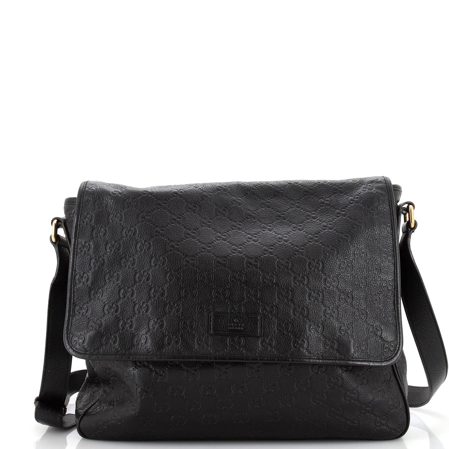 Flap Messenger Bag Guccissima Leather Large