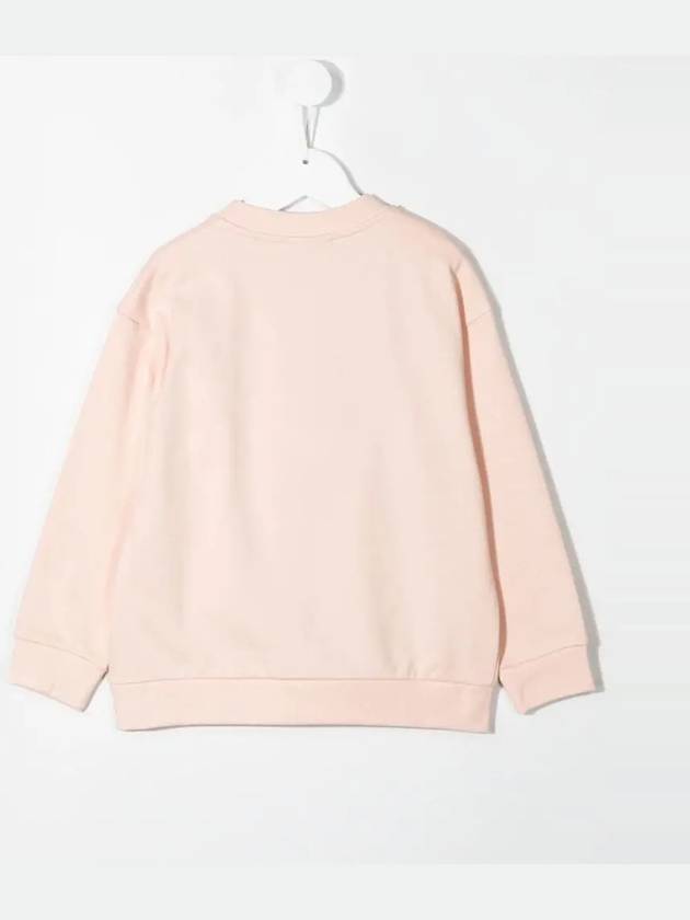 Luxury Fendi Kids Logo Lettering Sweatshirt Pink JUH030 5V0 F16WG