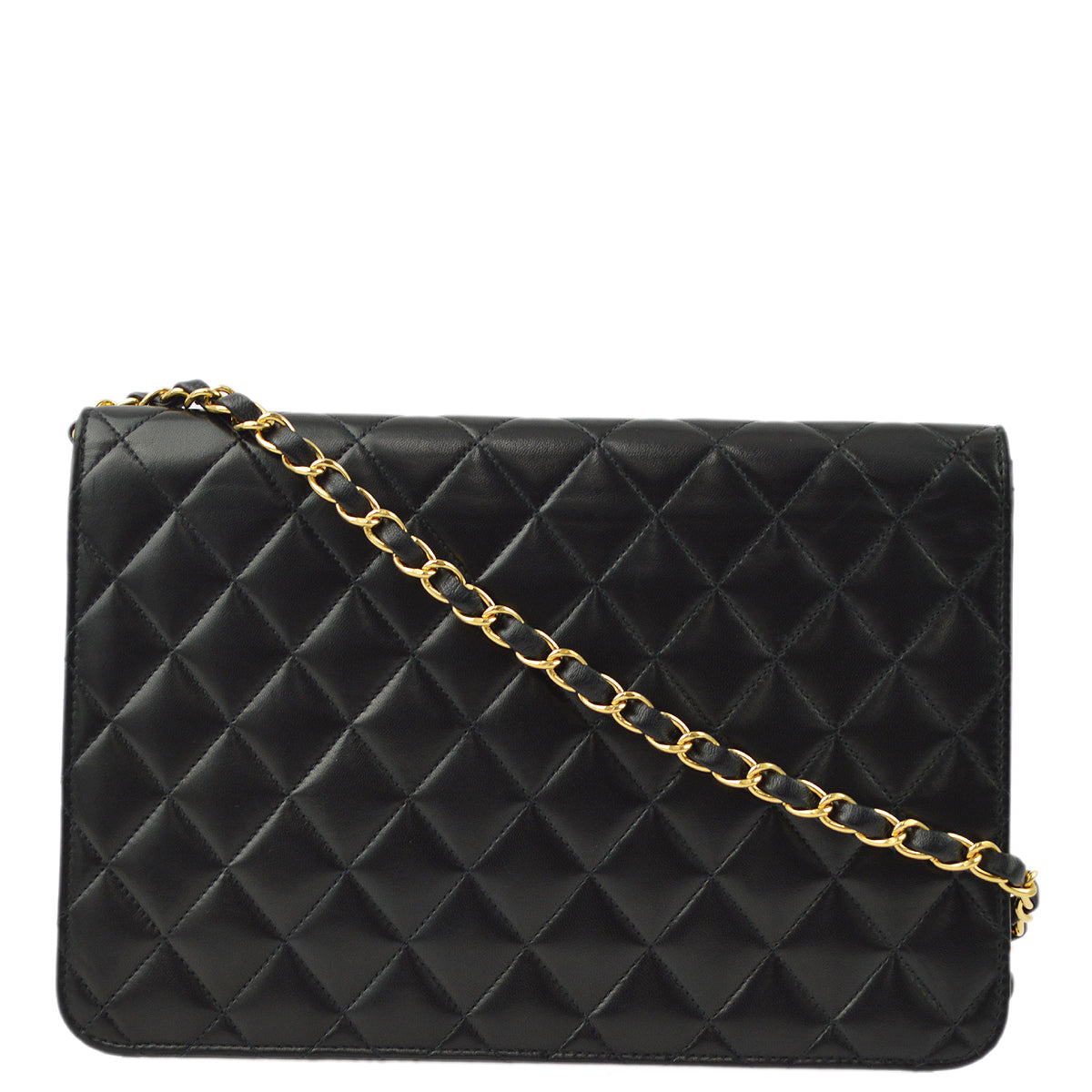 Chanel 2001-2003 Lambskin Turnlock Medium Half Flap Shoulder Bag