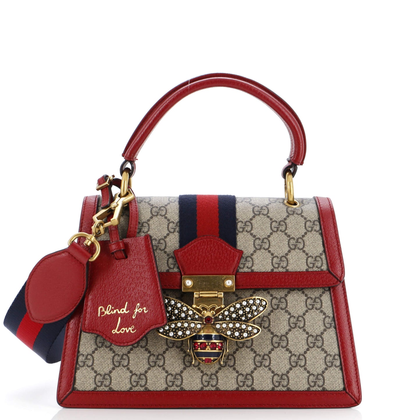 Luxury Gucci Trending 2025 Queen Margaret Top Handle Bag GG Coated Canvas Small